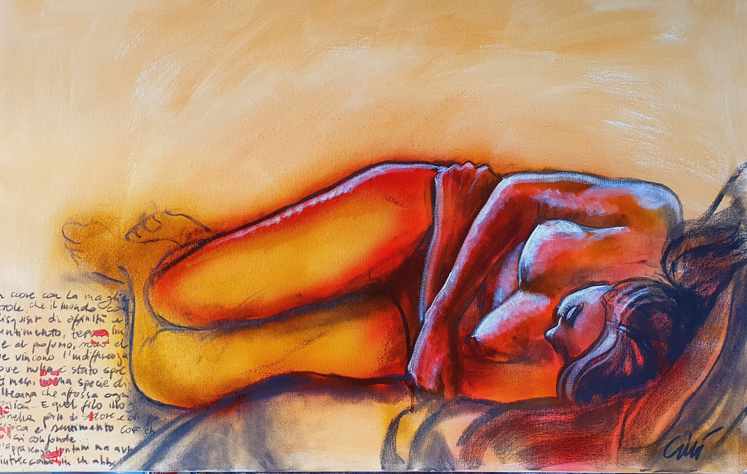 Just for you, Cristina Meotto, Oil on canvas, 23.62×31.50, $2.500.