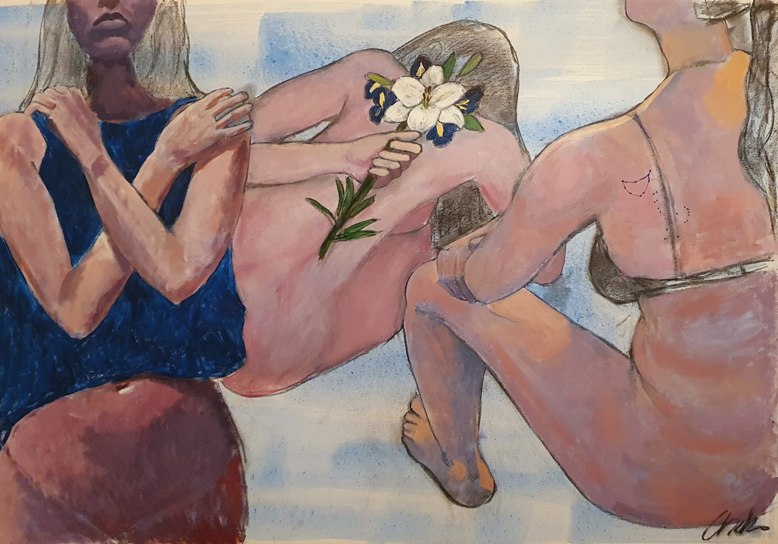 Cristina Meotto, December’s constellation 100 x 70 cm, Acrilyc on canvas 2021